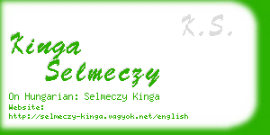 kinga selmeczy business card